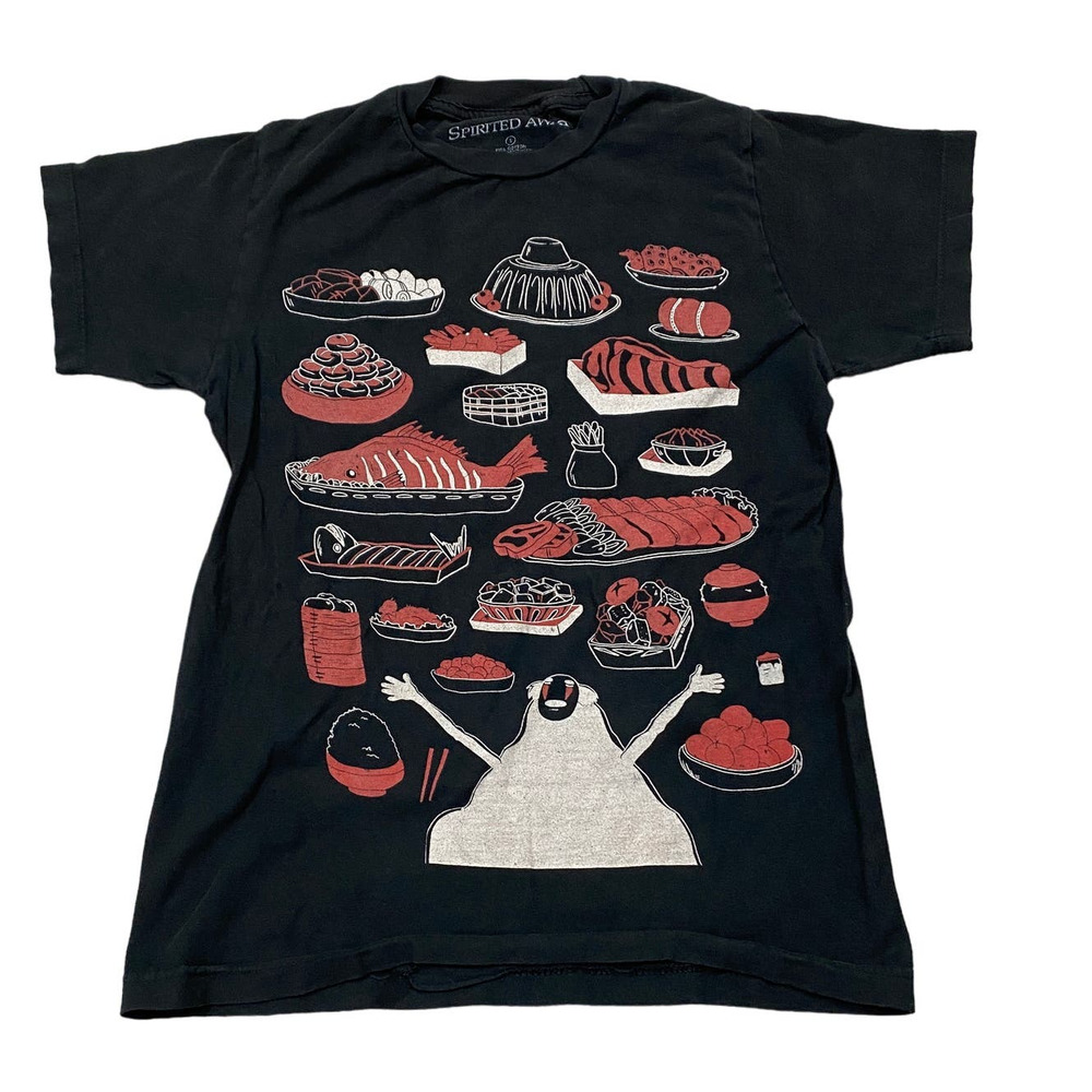 Studio Ghibli Spirited Away No Face Food T Shirt Women's S